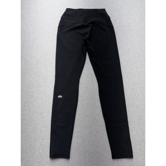 Alo Yoga Womens High Rise Plaid Leggings M Black Ankle Stretch Yoga - Picture 8 of 10